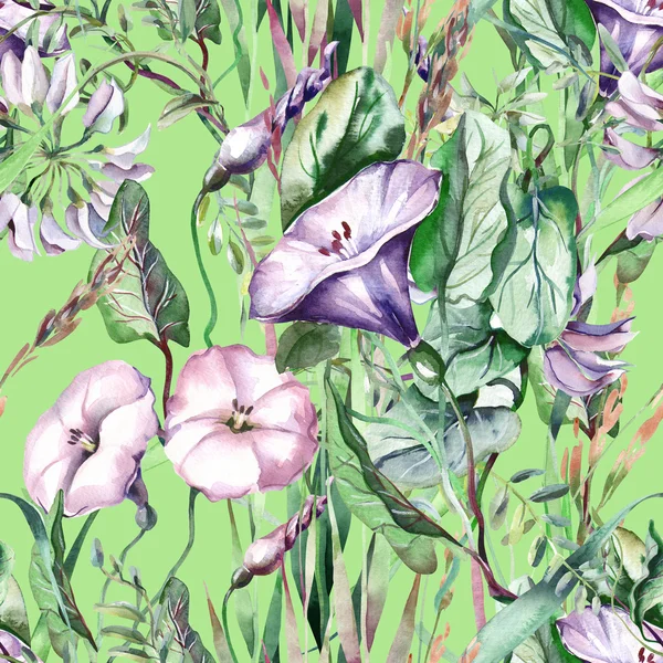 Wild Flowers naadloos patroon — Stockfoto