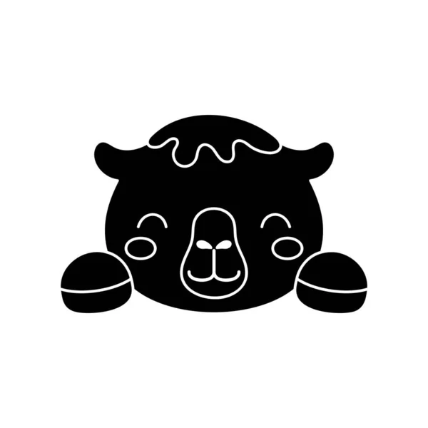 Cute Scandinavian Camel Head Animal Face Kids Shirts Wear Nursery — Stockový vektor