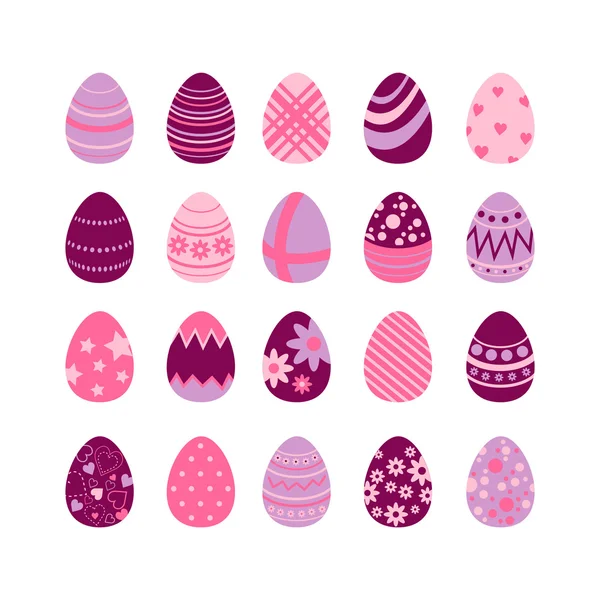 Colorato Pasqua uova texture modelli impostati — Vettoriale Stock
