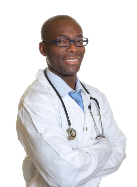 Laughing african doctor — Stock Photo, Image
