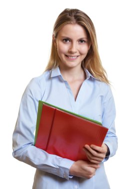 renkli evrak ile kadın Sekreter