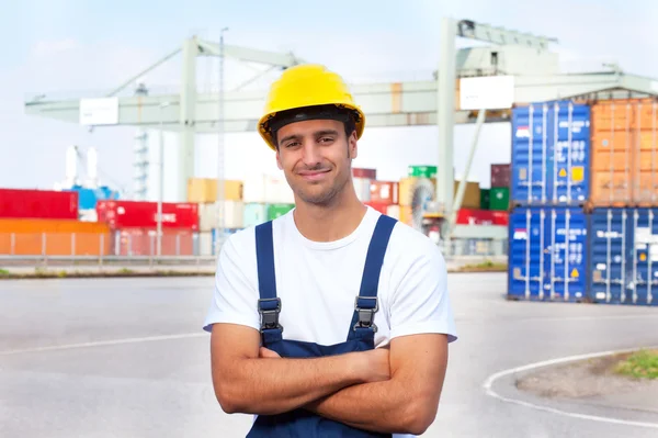 Friendly docker at work — Stock Photo, Image