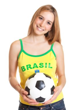 Brezilyalı spor fan topu ile gülüyor