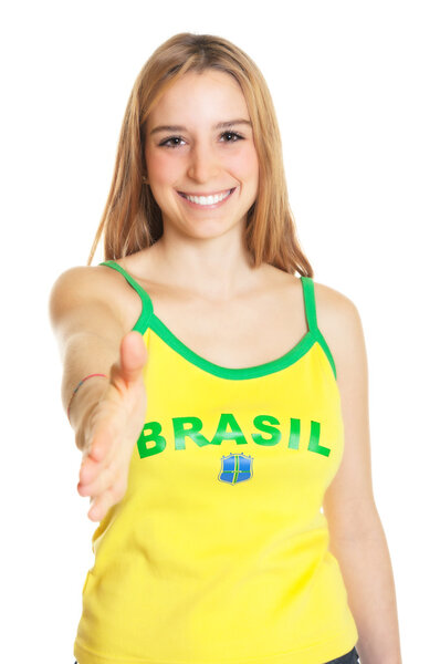 Приветствие бразильскому болельщику
