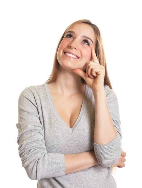 Attractive woman has an idea — Stock Photo, Image