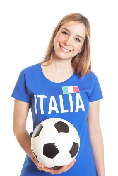 Porträt einer Italienerin mit Ball — Stockfoto