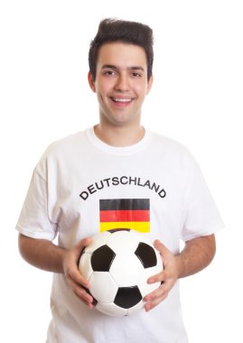 Alman futbol fan futbol ile gülüyor