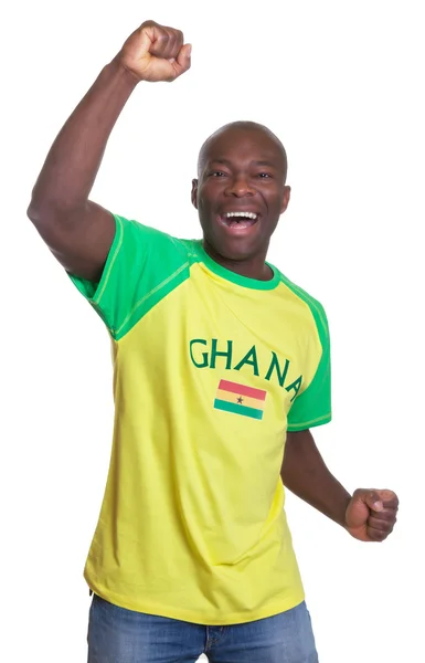 Счастливый спортивный болельщик из Ганы — стоковое фото