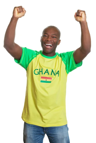 Jubelnder Sportfan aus Ghana — Stockfoto