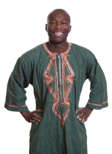 Standing african man with traditional clothes — Stock Photo, Image