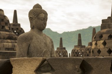 Borobudur Temple at sunrise.Indonesia.