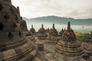 Borobudur Temple at sunrise.Indonesia.