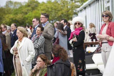 Berkshire, İngiltere: de beers Pırlanta kuyumcuları Kraliyet sadaka polo cup için 11 Nisan 2014 Konuklar katıldı