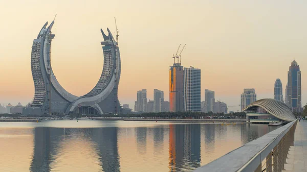 Lusail Qatar Oktober 2021 Prachtige Nieuw Ontwikkelde Stad Met Veel — Stockfoto
