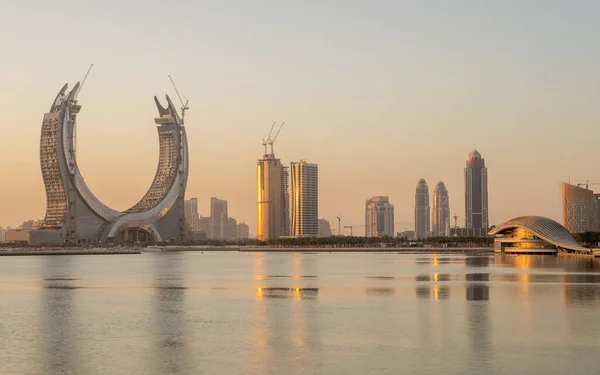Lusail Qatar Octubre 2021 Hermosa Ciudad Reciente Desarrollo Con Muchos —  Fotos de Stock