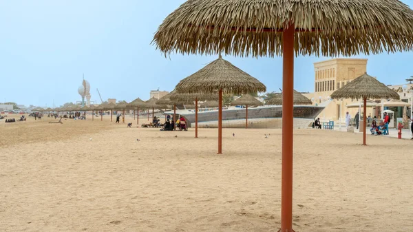 Wakrah Katar Leden 2022 Rodinná Pláž Wakrah Souq Tradiční Trh — Stock fotografie