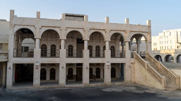 Dos Edifícios Históricos Souq Waqif Mercado Tradicional Doha Qatar — Fotografia de Stock