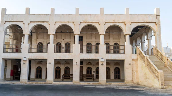Dos Edifícios Históricos Souq Waqif Mercado Tradicional Doha Qatar — Fotografia de Stock
