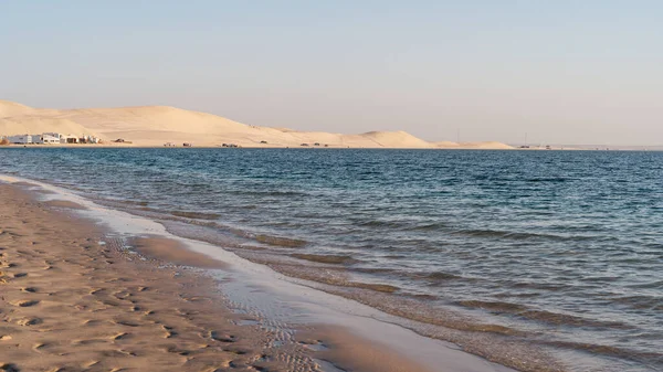 Dauhá Katar Března 2022 Pohled Mořský Břeh Při Odlivu — Stock fotografie