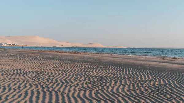 Doha Qatar March 2022 View Sealine Sea Shore Low Tide — Stock Photo, Image