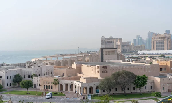 Doha Qatar Mei 2022 Bovenaanzicht Van Het Katara Culturele Dorp — Stockfoto