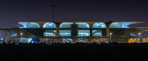 Doha Qatar Mayo 2022 Estación Metro Universitaria Qatar Durante Noche — Foto de Stock