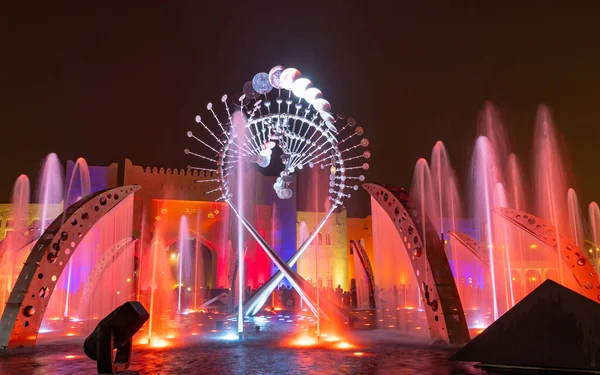 Doha Katar Mai 2022 Brunnen Kulturdorf Katara — Stockfoto