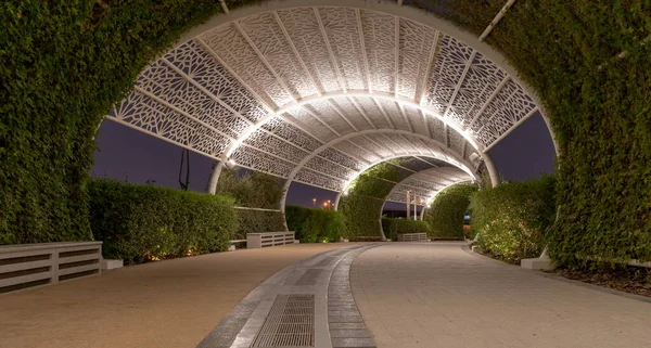 Doha Qatar Mayo 2022 Parque Público Gharrafa Durante Noche —  Fotos de Stock