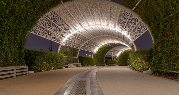 Doha Catar Maio 2022 Parque Público Gharrafa Durante Noite — Fotografia de Stock