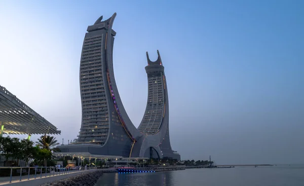 Lusail Katar Juni 2022 Der Halbmondturm Der Neu Entstehenden Stadt — Stockfoto