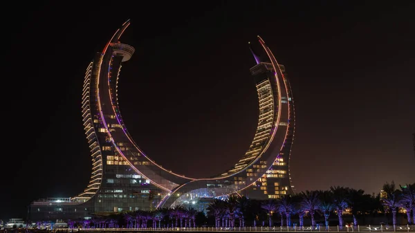 Lusail Qatar Juin 2022 Tour Croissant Dans Ville Nouvellement Développée — Photo