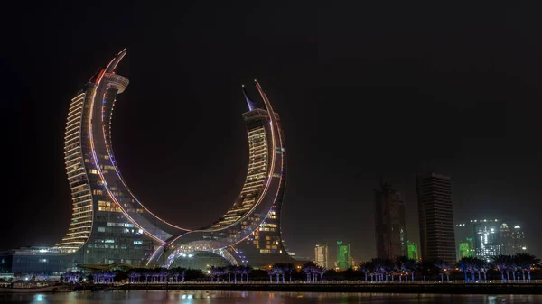 Lusail Qatar June 2022 Crescent Tower Newly Developing City Lusail — Stock Photo, Image