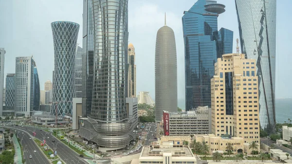 Доха Катар Августа 2022 Город Доха Украшают Чемпионату Мира Футболу — стоковое фото