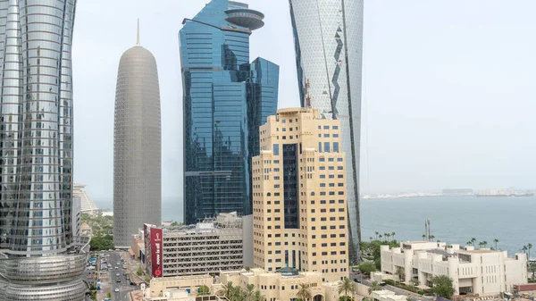 Doha Qatar August 2022 Doha City Getting Decorated Fifa Worlcup — ストック写真