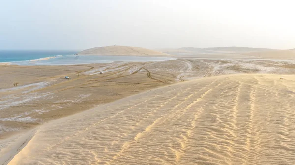 Qatar Περιπετειώδες Μέρος Khor Udeid Παραλία Θαλάσσια Γραμμή — Φωτογραφία Αρχείου