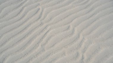 Alçak gelgit sırasında deniz kumları dalgalanır..