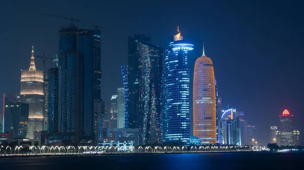 Dauhá Katar Září 2022 Coloruful Skyline Dauhá City Center — Stock fotografie