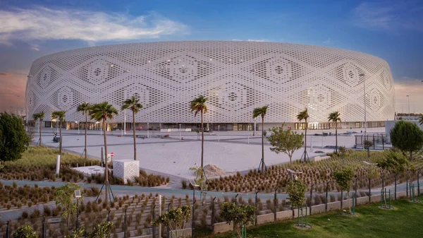 Thumama, Katar - Eylül 09.2022: Al-Thumama Stadyumu Katar 'ın başkenti Al Thumama' da bir futbol stadyumu..