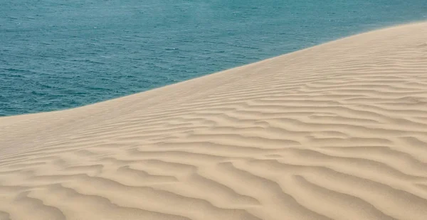 Красивый Пейзаж Пустыни Пляже Sea Line Катаре — стоковое фото