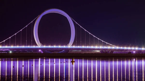 Doha Qatar Juin 2022 Suspension Pont Île Qetaifan Qatar — Photo
