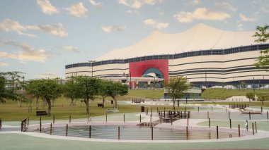 Al Khor, Katar - Mart 03 2022 Al Bayt Stadyumu