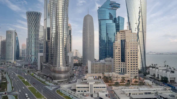 Doha Qatar Septiembre 2022 Vibrante Horizonte Del Centro Ciudad Doha — Foto de Stock