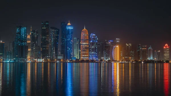Doha Qatar Settembre 2022 Vivace Skyline Del Centro Doha Con — Foto Stock