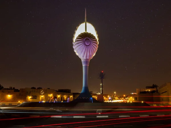 Doha Qatar October 2022 Iconic Landmark Wakrah Pearl Roundabout — Stock Photo, Image