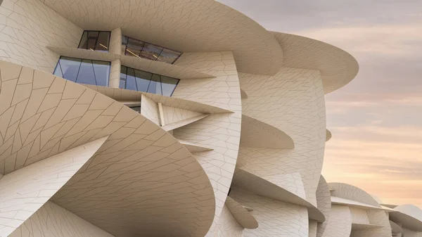Doha Qatar Octubre 2022 Museo Nacional Qatar Museo Nacional Doha —  Fotos de Stock