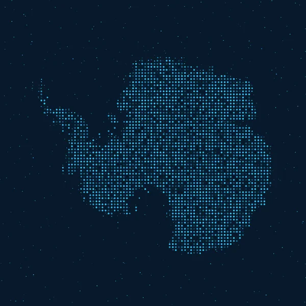 Абстрактная Галактика Звездным Эффектом Темно Синем Фоне Картой Антарктиды Дизайн — стоковый вектор