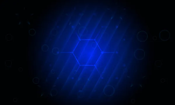 Digitale Abstraite Molécule Géométrique Technologie Fond Avec Hexagone Illustration Vectorielle — Image vectorielle