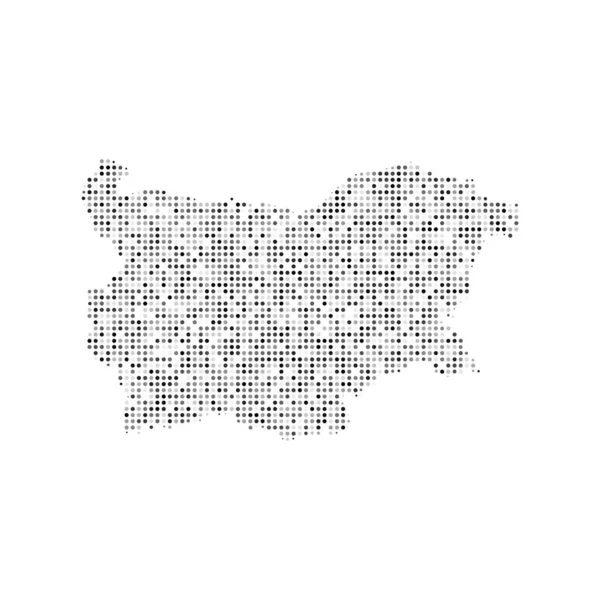 Абстрактна Пунктирна Чорно Біла Півтонна Векторна Мапа Болгарії Портал Країна — стоковий вектор