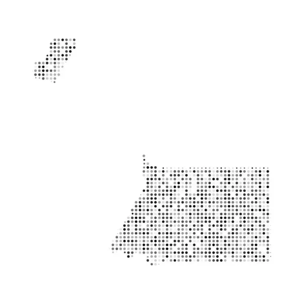 Абстрактна Пунктирна Чорно Біла Півтонна Векторна Мапа Екваторіальної Гвінеї Портал — стоковий вектор