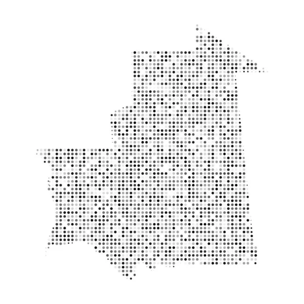Абстрактная Черно Белая Галопирующая Векторная Карта Мавритании Цифровая Векторная Иллюстрация — стоковый вектор